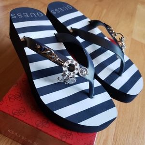 NEW Guess wedge flip flops